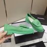 Chanel Cc Nib Turnlock Moccasins Flat Loafers Green - Image 8
