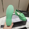 Chanel Cc Nib Turnlock Moccasins Flat Loafers Green - Image 4
