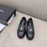 Chanel Quilted Leather Loafers Black with Gold CC Logo - Image 3