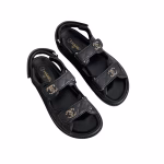 Chanel Quilted Dad Sandal Black For Women