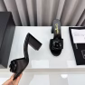 Chanel Camellia Medium Heel Slippers Black - Image 3