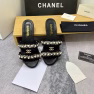 Chanel Mule Slippers Pearl Tweed Black - Image 2