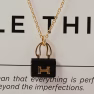 Hermes Black Bag Pendant Necklace - Image 2