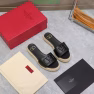 Valentino Garavani Vlogo Signature Slide Sandals Black - Image 3