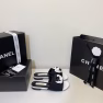 Chanel Camellia Slides Black White - Image 2