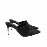 Chanel Mules Grosgrain Black