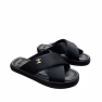 Chanel Cc Logo Criss Cross Slides Black