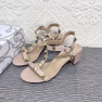 Valentino Garavani Rockstud Calfskin Leather Sandal Beige - Image 3