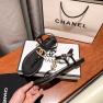 Chanel Gold Pearl Cc Logo Thong Sandals Black - Image 4