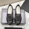 Chanel Cc Nib Turnlock Moccasins Flat Loafers Black - Image 2