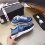 Chanel Neon Denim Lace Up Low Top Trainer Sneaker Blue - Image 3
