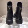 Chanel Cc Lace Up Boot Black - Image 5