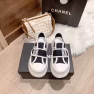 Chanel White Cc Cap Toe Slipon Sneaker Black - Image 3