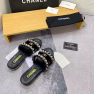 Chanel Mule Slippers Pearl Tweed Black - Image 6