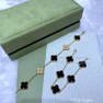 VCA Black Vintage Alhambra Bracelet 5 Motifs - Image 4