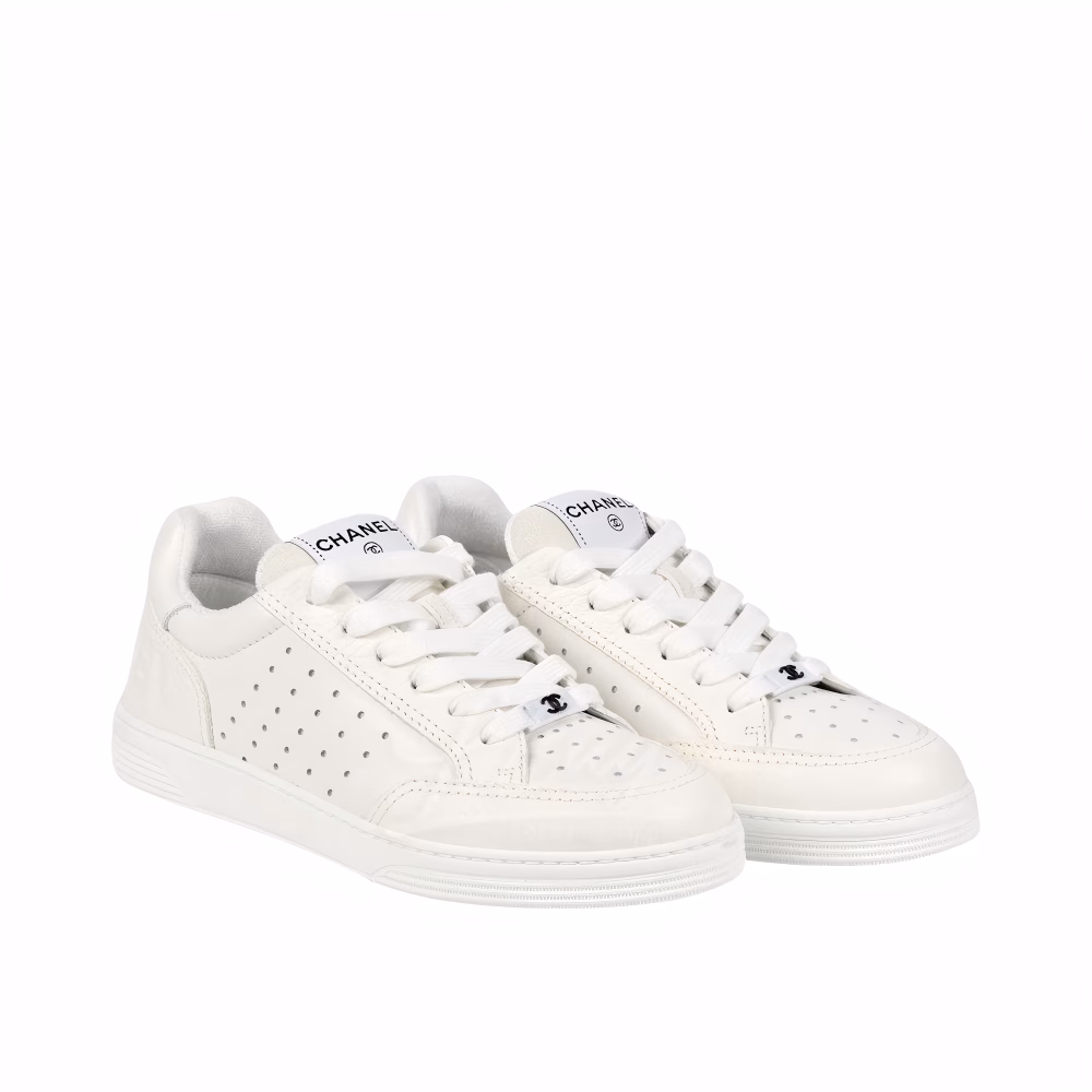 2 Chanel Logo White Sneakers G38808 For Women - Image 1