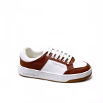 Saint Laurent Perforated Leather Sneakers Brown