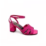 Saint Laurent Tribute Leather Sandals Metallic Pink