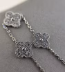 VCA White Gold Diamond Vintage Alhambra Bracelet 5 Motifs - Image 4