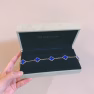VCA Blue Agate Vintage Alhambra Bracelet 5 Motifs - Image 2