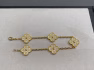 VCA Vintage Alhambra Bracelet in Gold-tone with Paved,5 Motifs - Image 5
