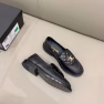 Chanel Quilted Leather Loafers Black with Gold CC Logo - Image 2