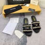 Chanel Mule Slippers Pearl Tweed Black - Image 4