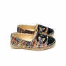 Chanel Tweed Grosgrain Cc Espadrilles Slip On Multicolor Black