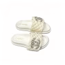 Chanel Cc Slippers Studded White