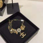 Chanel Ear of Wheat Pearl Flower Bracelet