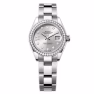 Rolex Lady Datejust 28 White Gold Steel Silver Diamond IX Dial Replica watch